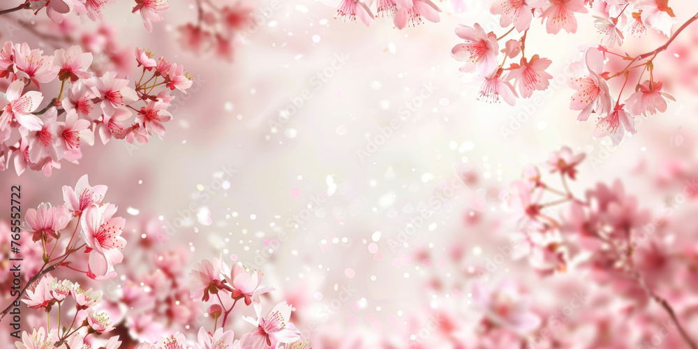Cherry blossom frame use as background.