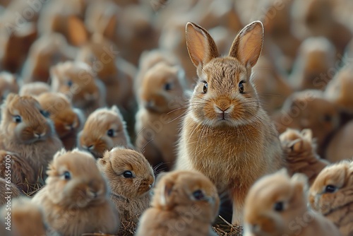 rabbits on the ground