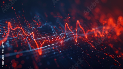 Wallpaper Mural Close up of a computer screen with red lights, suitable for technology concepts Torontodigital.ca