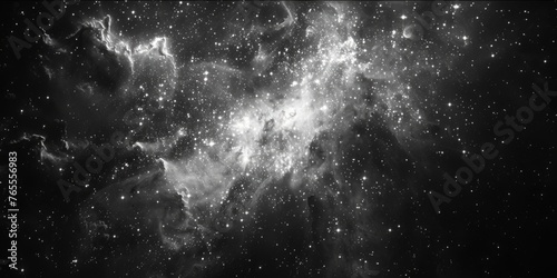 A stunning black and white photo of a star filled sky. Perfect for various design projects