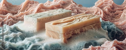 Design a series of soap bars with images embedded within layers, unveiling a story as they diminish with each use Let the visuals entice users to keep revealing the tale till the last sliver photo
