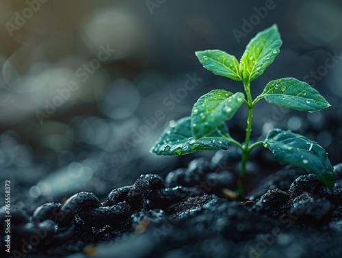Illustrate the evolution of crypto compliance through a macro shot of a seedling breaking through digital chains, representing growth within regulated boundaries Showcase the transformative power of r