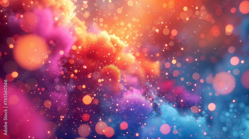 An explosion of celestial colors in a dreamlike nebula sky, capturing infinite cosmic beauty and grandeur.