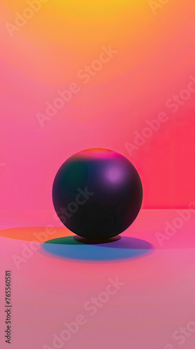 Generate an ultraminimalist shot of a highend medium format product in zero gravity, set against a vibrant gradient backdrop , simple background