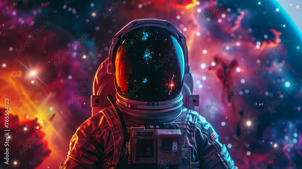 Fototapeta premium Cosmonaut in space space odyssey