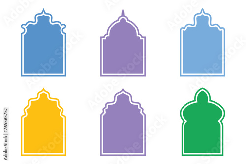 Islamic Emblem Design Glyph Line- SET  6