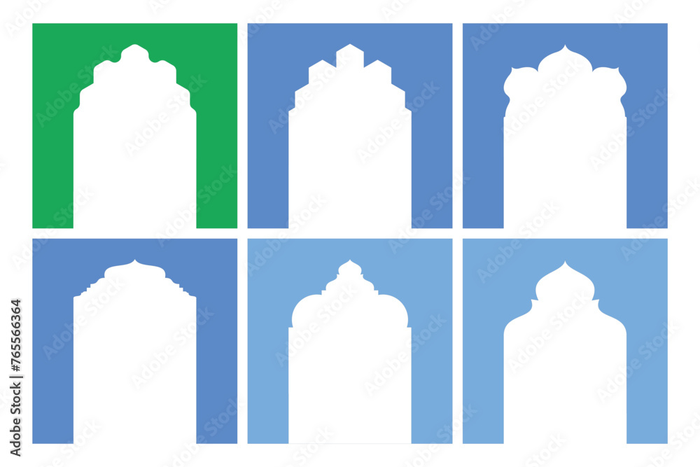 Islamic Emblem Design Glyph Line- SET - 6