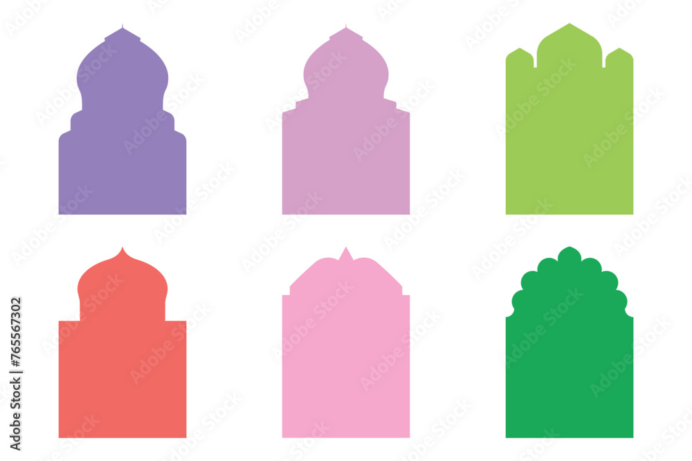Islamic Emblem Design Glyph Line- SET - 6 Islamic Emblem Design Glyph Line- SET - 6