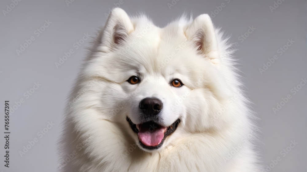 A detailed image showcases a canine's facial expression with its mouth wide open and tongue extended A detailed image showcases a canine's facial expression with its mouth wide open and tongue extended