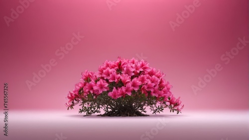  A stunning pink potted plant against a bright pink backdrop featuring a white bottom spot