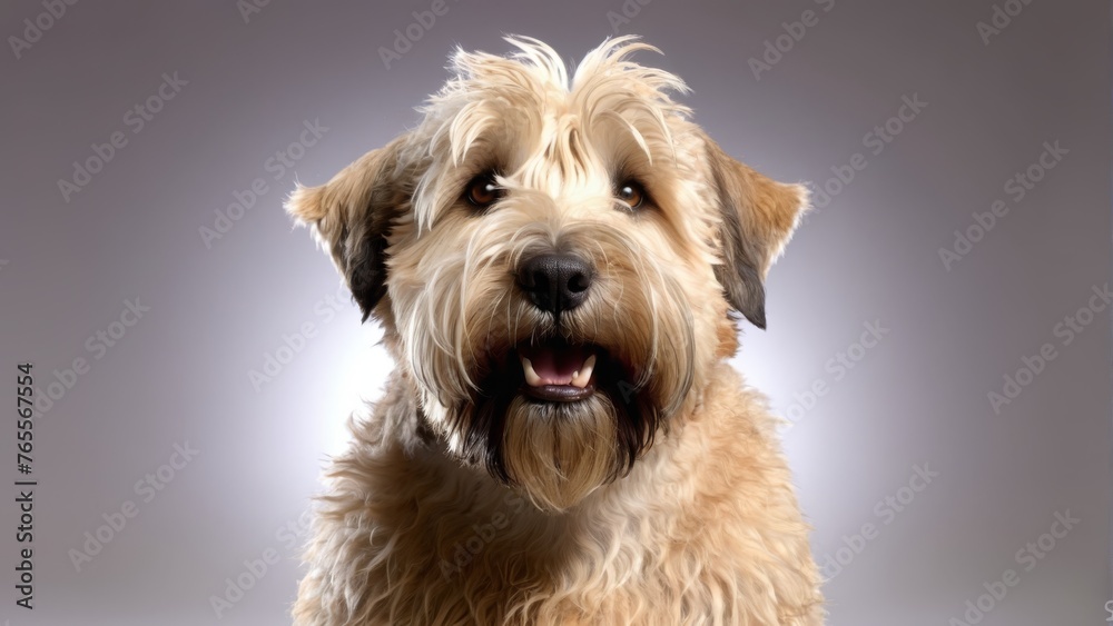 A striking image of a dog with its mouth open and wide-eyed gaze captivates viewers A striking image of a dog with its mouth open and wide-eyed gaze captivates viewers