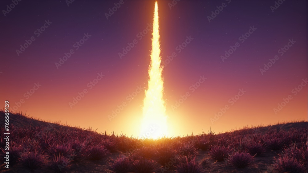 Obraz premium Rocket Launch Illustration