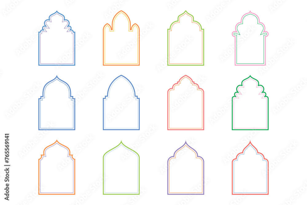 Islamic Emblem Design Bold Line- SET - 12 Islamic Emblem Design Bold Line- SET - 12