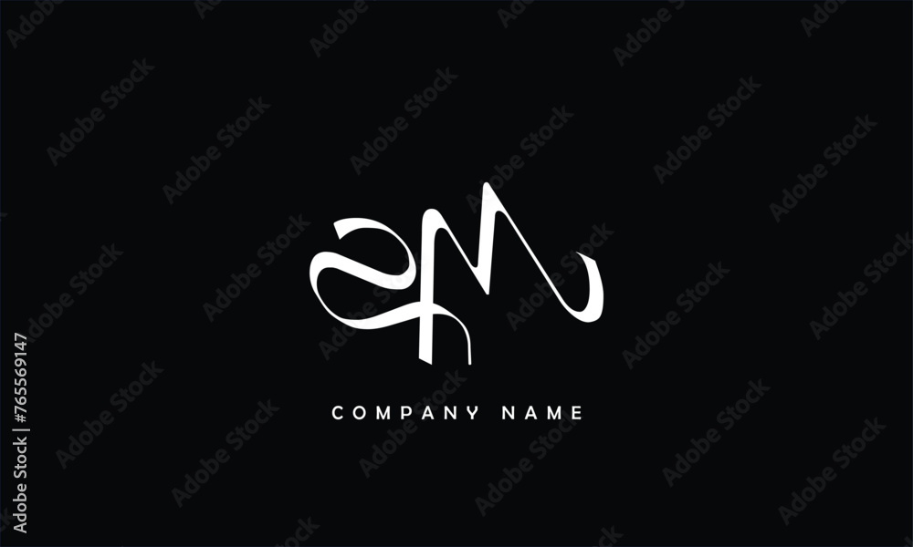 SM, MS, S, M Abstract Letters Logo Monogram SM, MS, S, M Abstract Letters Logo Monogram