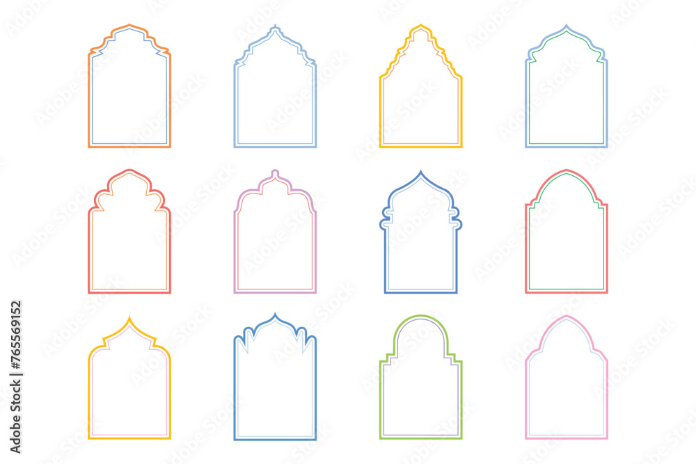 Islamic Emblem Design Bold Line- SET - 12 Islamic Emblem Design Bold Line- SET - 12