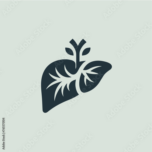 Liver icon in trendy flat style isolated on white background. Symbol for your web site design, logo, app, UI. Vector illustration