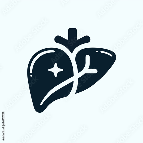 Liver icon in trendy flat style isolated on white background. Symbol for your web site design, logo, app, UI. Vector illustration