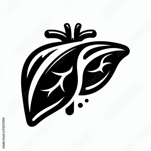 Liver icon in trendy flat style isolated on white background. Symbol for your web site design, logo, app, UI. Vector illustration