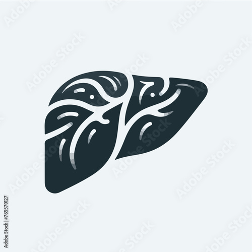 Liver icon in trendy flat style isolated on white background. Symbol for your web site design, logo, app, UI. Vector illustration