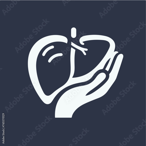 Liver icon in trendy flat style isolated on white background. Symbol for your web site design, logo, app, UI. Vector illustration