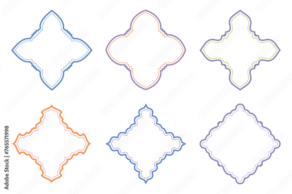 Islamic Emblem Design double lines - SET 6 Islamic Emblem Design double lines - SET 6