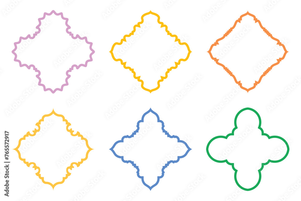 Islamic Emblem Design Bold Line- SET 6 Islamic Emblem Design Bold Line- SET 6
