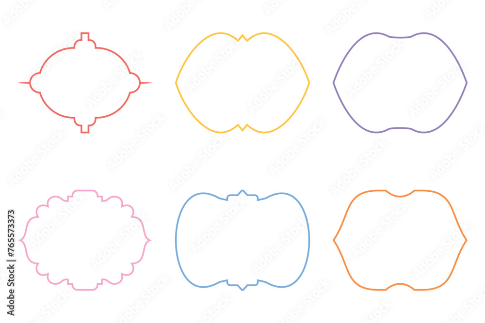 Islamic Frame Design Thin Line- SET 6 Islamic Frame Design Thin Line- SET 6