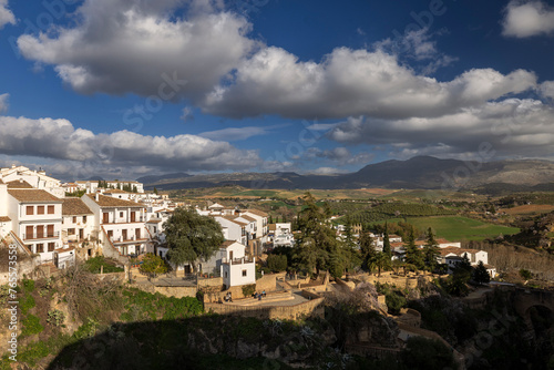 Ronda, Andalusien, Spanien, Blick von der neuen Bruecke, El Puente Nuevo < english> Ronda, Andalusia, Spain, view from the new bridge, El Puente Nuevo