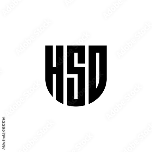 HSO letter logo design with white background in illustrator, cube logo, vector logo, modern alphabet font overlap style. calligraphy designs for logo, Poster, Invitation, etc. photo