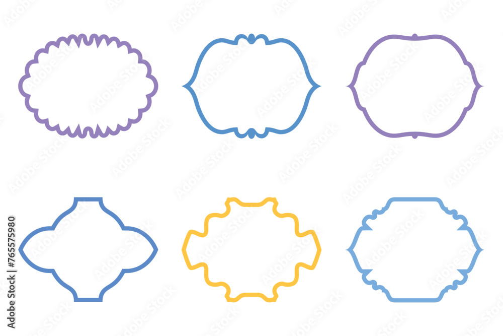 Islamic Frame Design Bold Line- SET 6 Islamic Frame Design Bold Line- SET 6