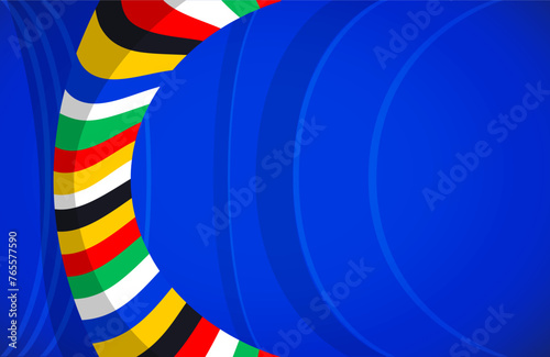 Vector set illustrations of abstract soccer backgrounds,european Football 2024.