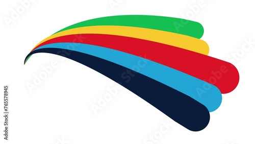 summer event sport template colors palette with multiple colors like brush or paint rainbow. Abstract striped animaiton with black and white alpha