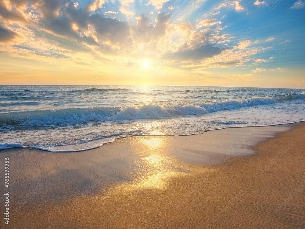 sunset on the beach