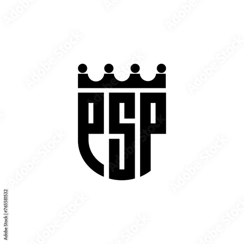PSP letter logo design with white background in illustrator, cube logo, vector logo, modern alphabet font overlap style. calligraphy designs for logo, Poster, Invitation, etc. photo