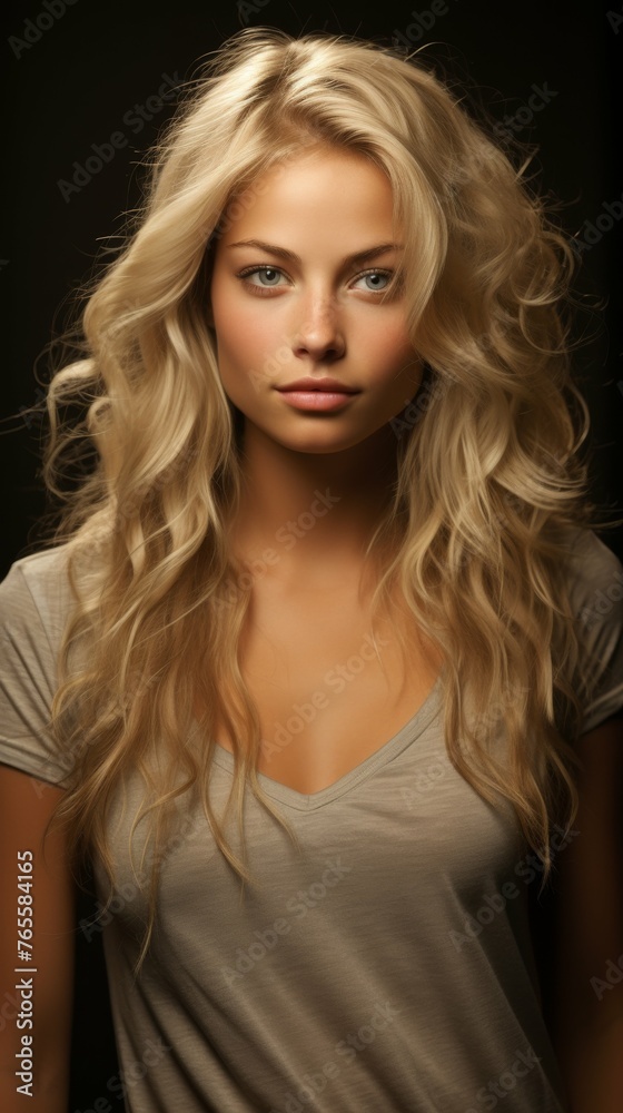 Blonde Woman Posing for Camera Blonde Woman Posing for Camera