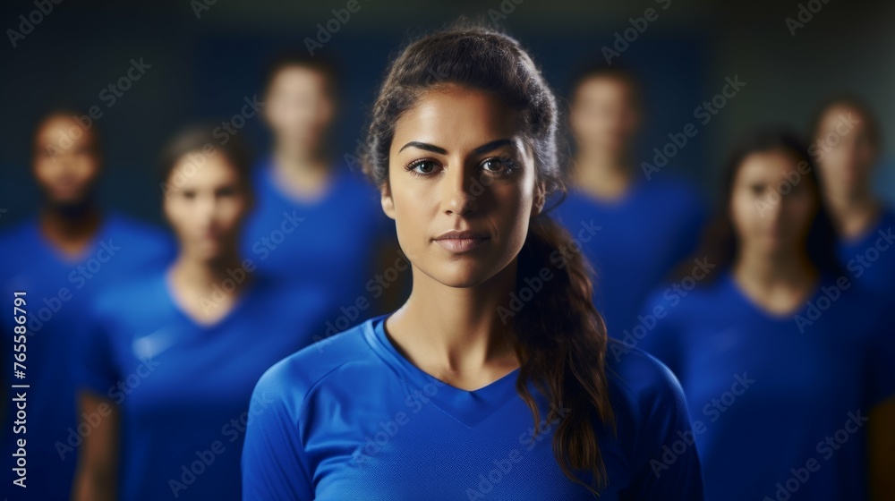Woman Standing in Front of Group of People Woman Standing in Front of Group of People