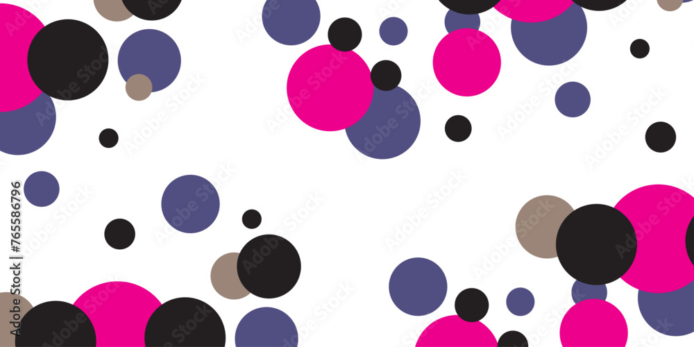 Dark Pink vector red pattern of geometric circles, shapes. Colorful mosaic banner. Geometric background with colored disks.