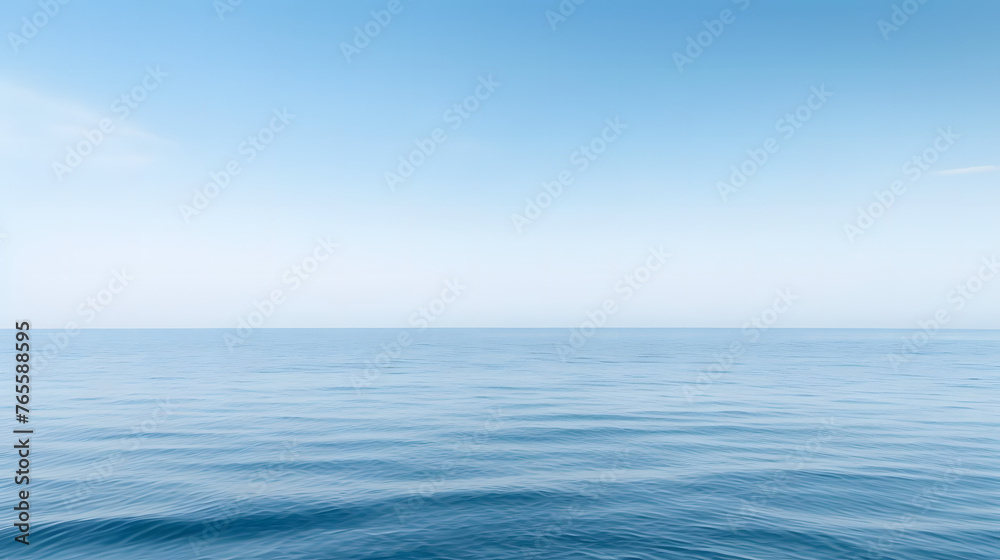 Minimalist Ocean Horizon. Generated AI
