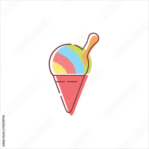 Vector illustration Ice Shaved, can be used for wall decoration, background, icon, etc.
