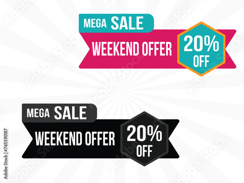 mega sale ,mega offer, super offer, sunday sale, banner, discount tag, special offer. Website sticker on a gray abstract background.