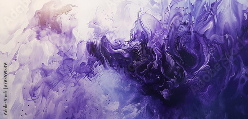 Abstract canvas, violet mist, silver vapor veil.