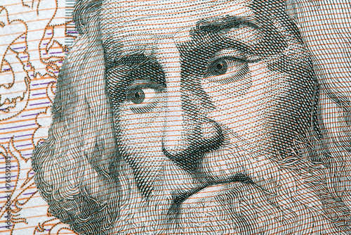 Wallpaper Mural Marco Polo a closeup portrait from old Italian money Torontodigital.ca