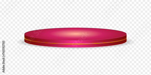 Beautiful pink podium with transparent background