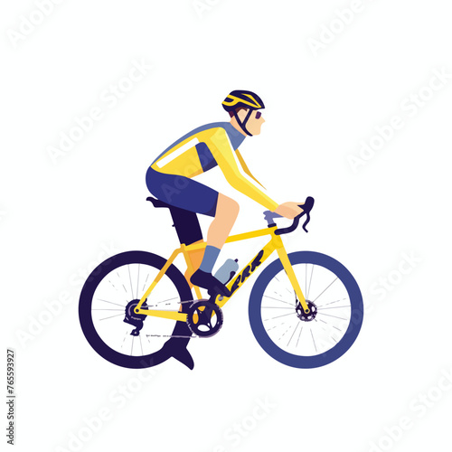 Fototapeta Naklejka Na Ścianę i Meble -  Cyclist sportsman on bike. Sport bicycle man biking