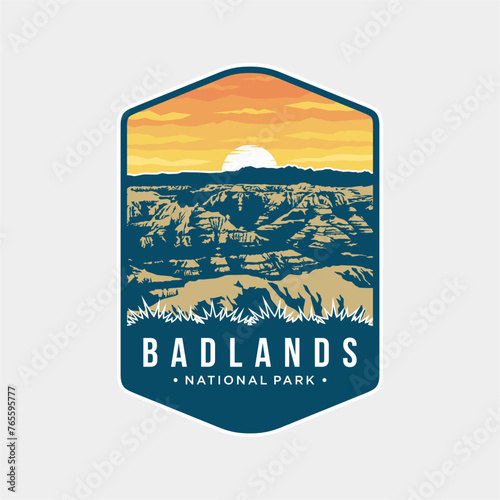 Badlands Park Emblem patch logo illustration