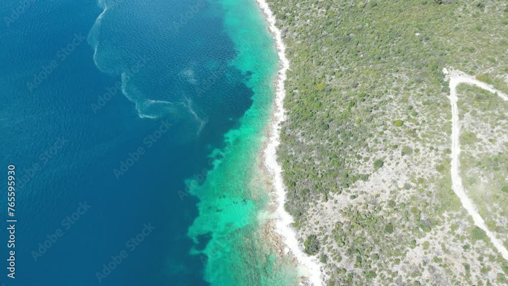 Crystal clear waters of the Croatian coastline Crystal clear waters of the Croatian coastline