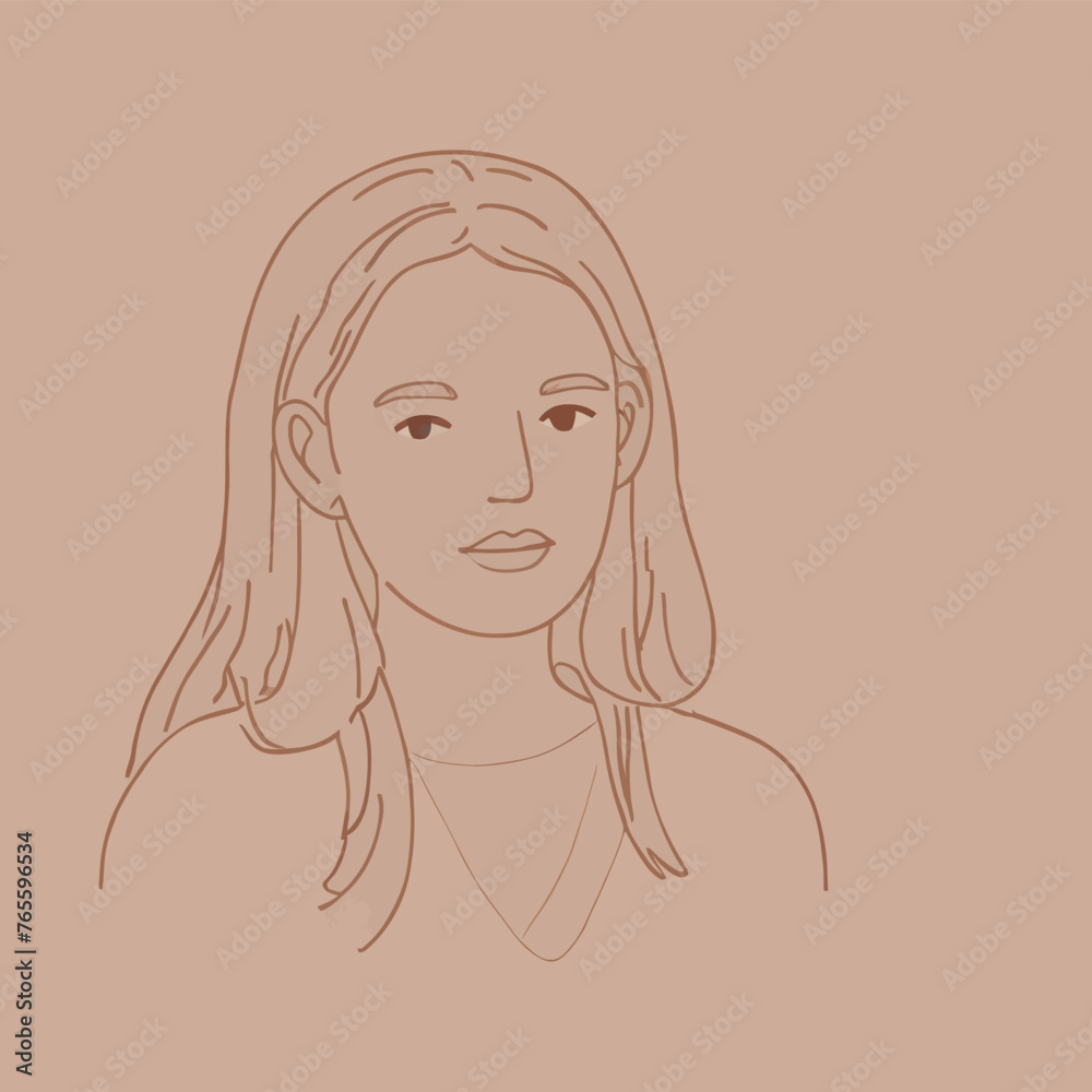 portrait of a girl, person and woman, trancing vector, vector illustration girl outline vector portrait of a girl, person and woman, trancing vector, vector illustration girl outline vector