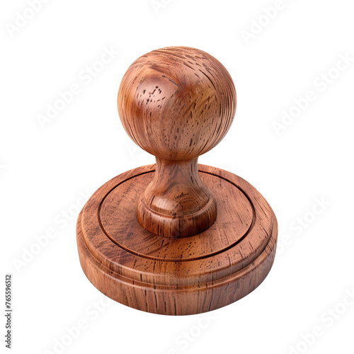 3D Rabar wooden stamp icon, isolated on transparent background Remove png, Clipping Path, pen tool
