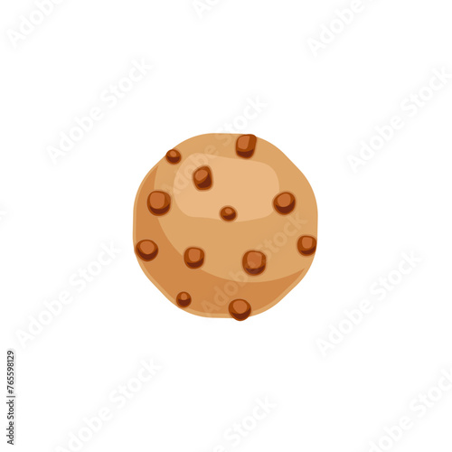 Vector illustration, shortbread cookies with chocolate