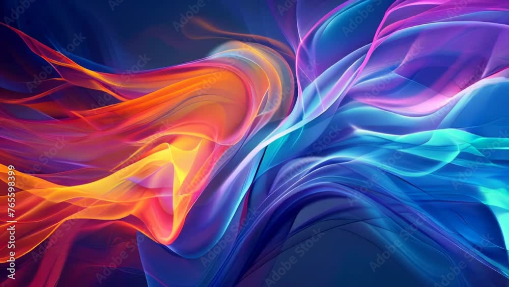 abstract background with smooth lines in blue, orange and yellow colors abstract background with smooth lines in blue, orange and yellow colors